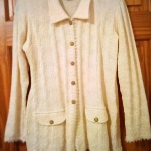 Vintage Cream Sweater Blazer